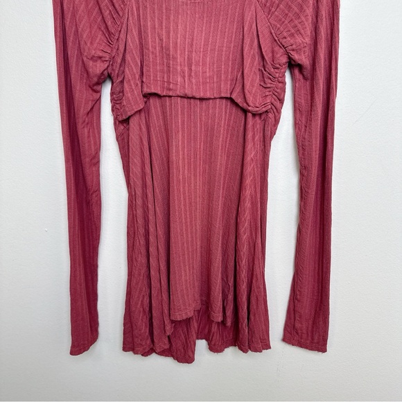 Free People Womens Large Ruby Tunic Long Sleeve Twist Front Open - Picture 13 of 14